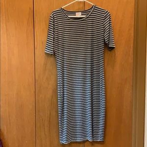 Gray and black LuLaRoe Julia dress